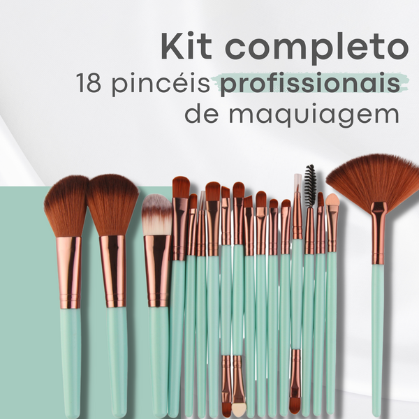 Pincéis profissionais de maquiagem (18 pincéis) | Maange®